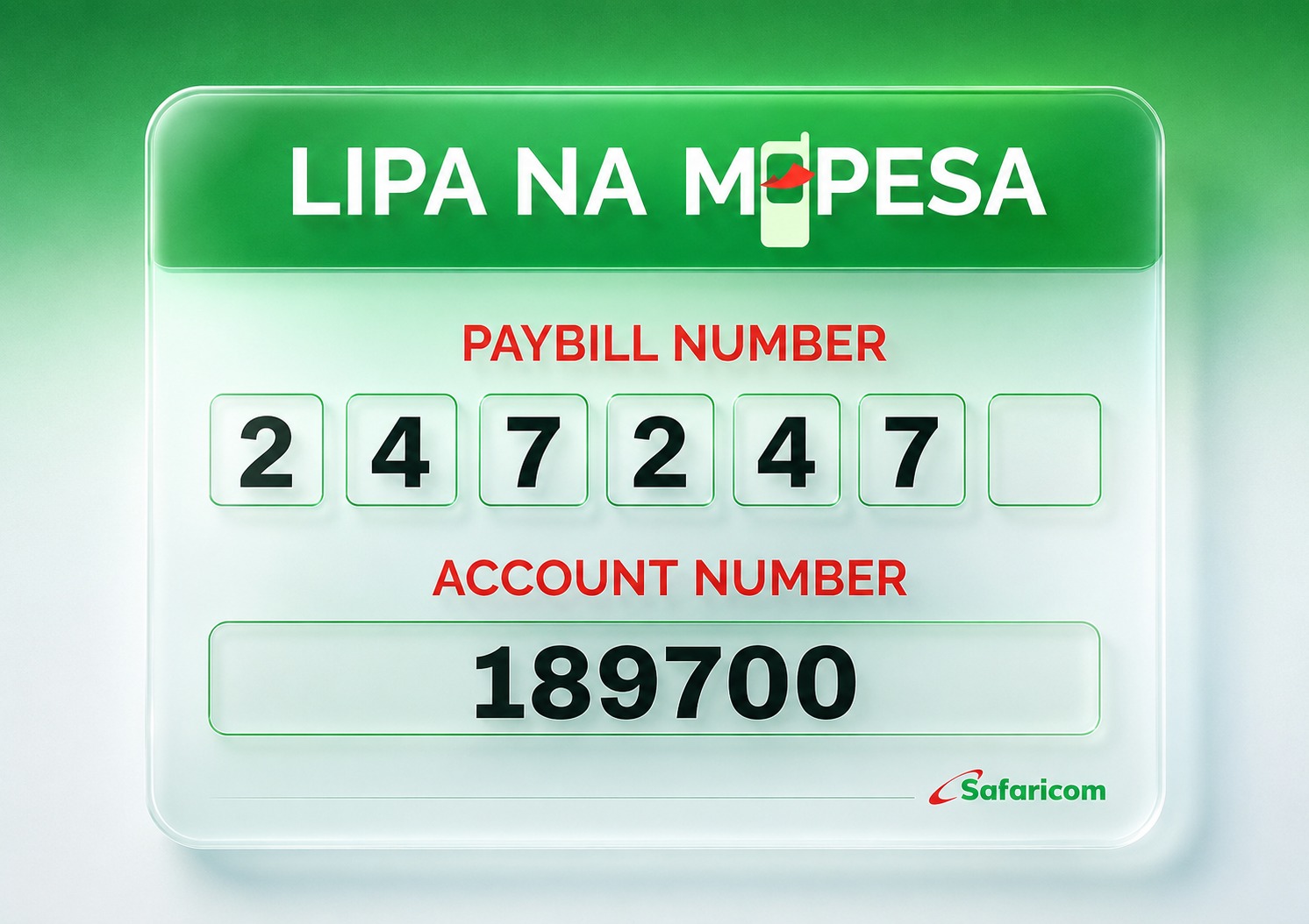 Paybill Card
